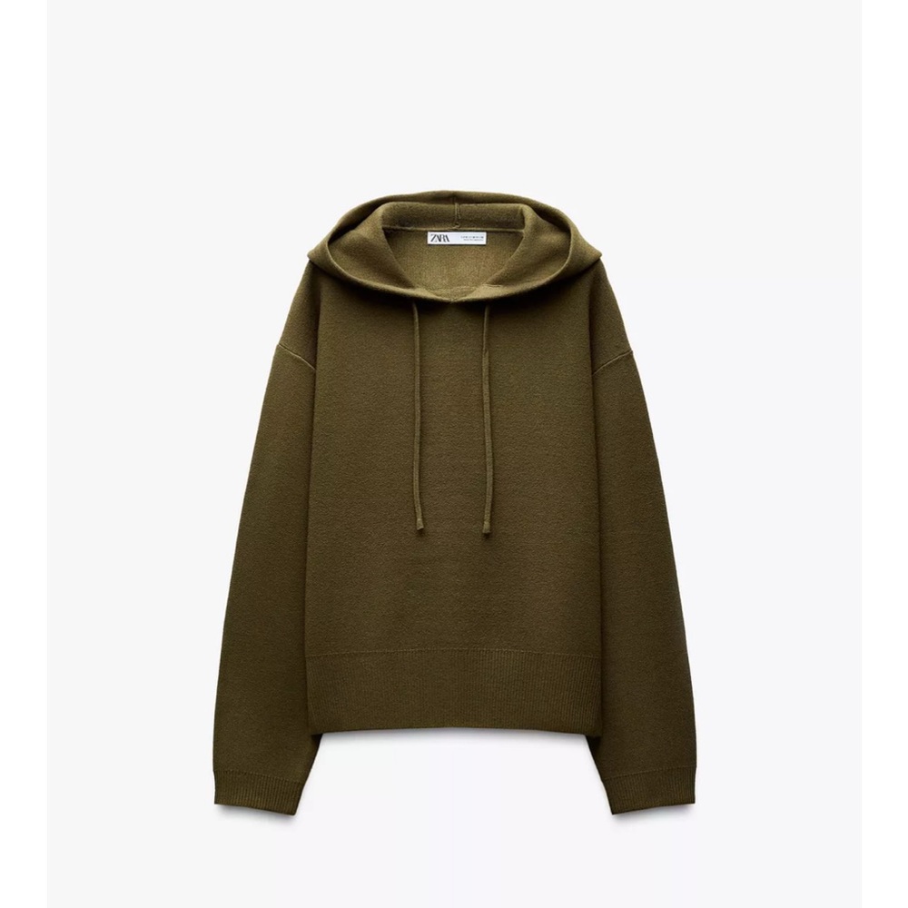 Zara Men's Hoodie in Olive